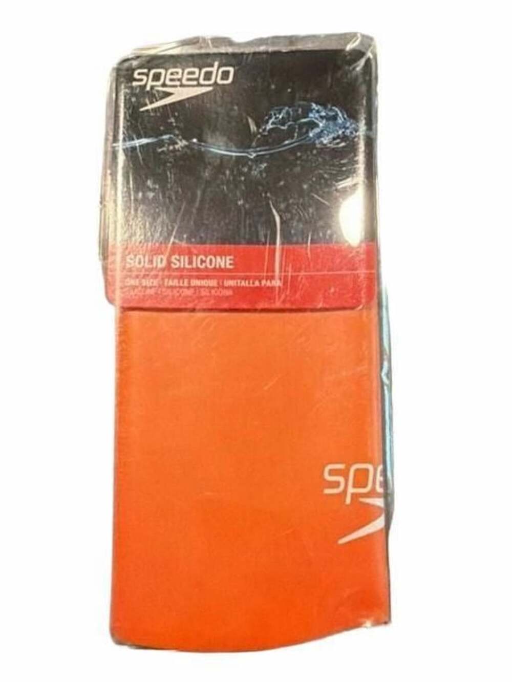 Speedo Solid Silicone Swim Cap Orange One Size